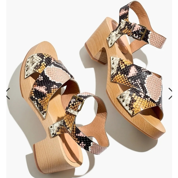 🌸 Madewell | Chuncky Snakeskin Sandals, 9.5 - Picture 2 of 9